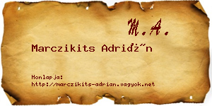 Marczikits Adrián névjegykártya